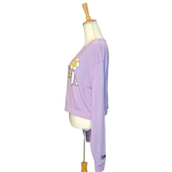 BSR By Samii Ryan Isn't It Lovely Daisy Print Sweatshirt In Lavendar Size Medium - Picture 2 of 6